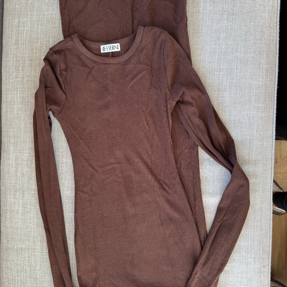 Eterne Maxi Dress in brown size XS